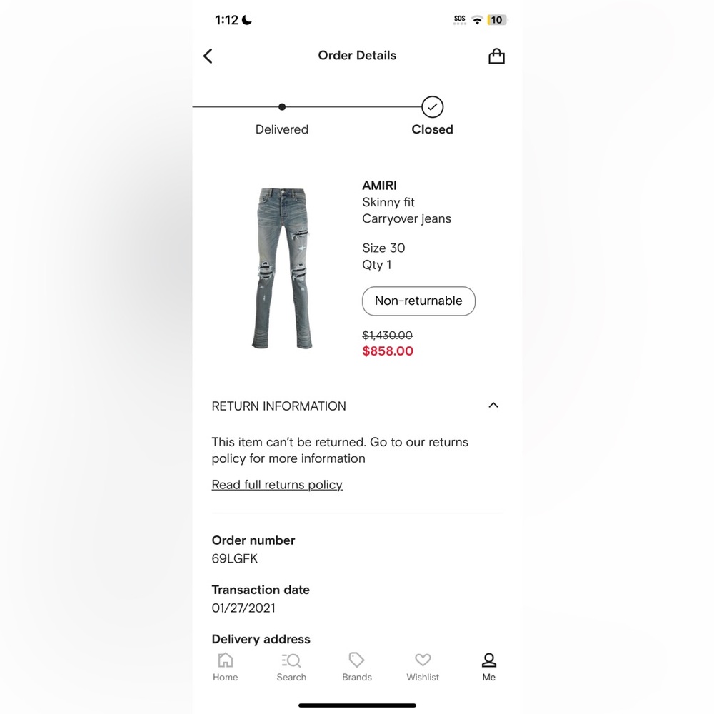 AMIRI Skinny fit Carryover jeans